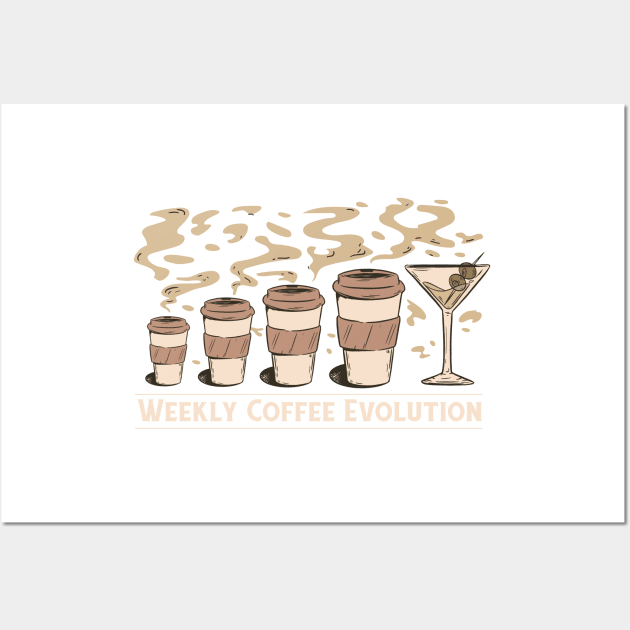 Weekly Coffee Evolution Wall Art by tommytyrer